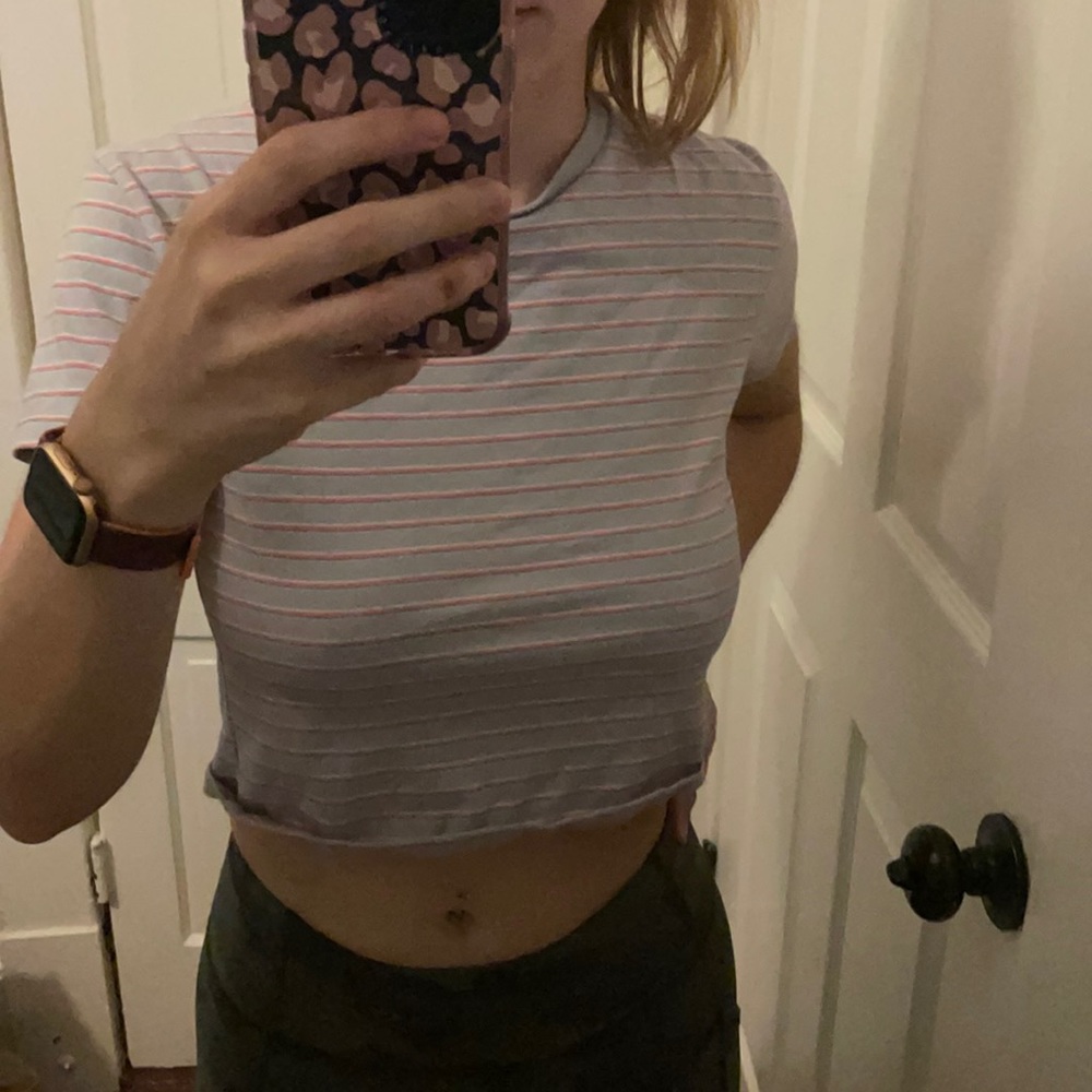 Brandy Melville striped crop top